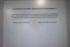 ŞEKER BANK KAMPANYA DUYURUSU