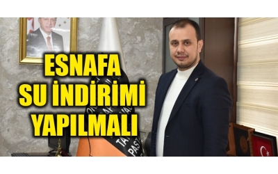 Esnafa su indirimi yapılmalı