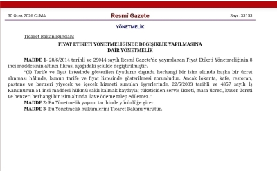 FİYAT ETİKETİ YÖNETMELİĞİ