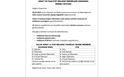 ODAMIZIN ÖDEME SİSTEMİ GÜNCELLENMİŞTİR