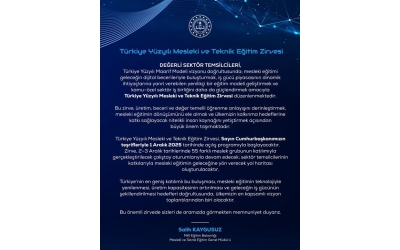 Türkiye Yüzyılı Mesleki ve Teknik Eğitim Zirvesi