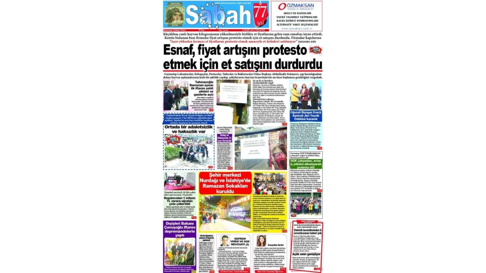 ESNAF FİYAT ARTIŞINI PROTESTO ETMEK İÇİN ET SATIŞINI DURDURDU