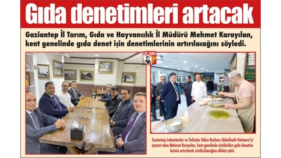 Gıda Denetimleri Artacak 